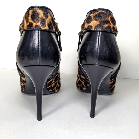 NWOT Longchamp Cheetah Animal Print Le Pliage Heritage Heeled Bootie Size 38 - Picture 4 of 12
